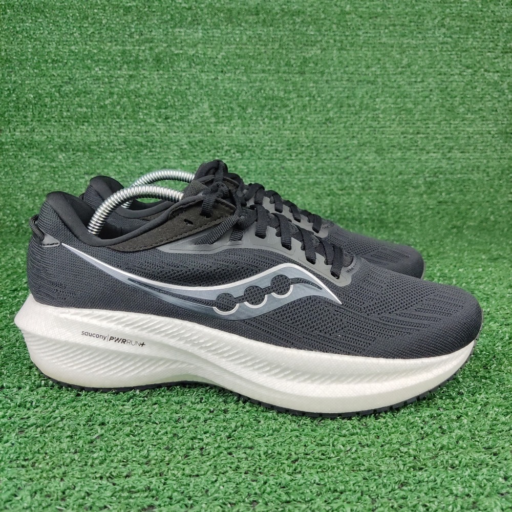 Saucony Running Shoes Mens 8.5 Black Triumph 21 PWRRUN+ S10881-10 Sneakers